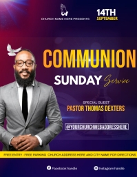 communion sunday service Template | PosterMyWall