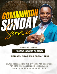 communion sunday service Template | PosterMyWall