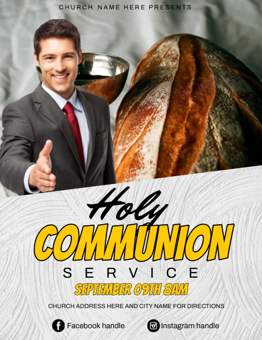 Plantilla de communion sunday service | PosterMyWall