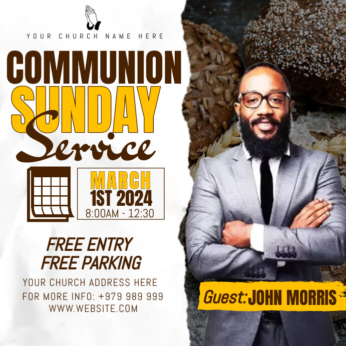 Copy of Communion sunday service | PosterMyWall