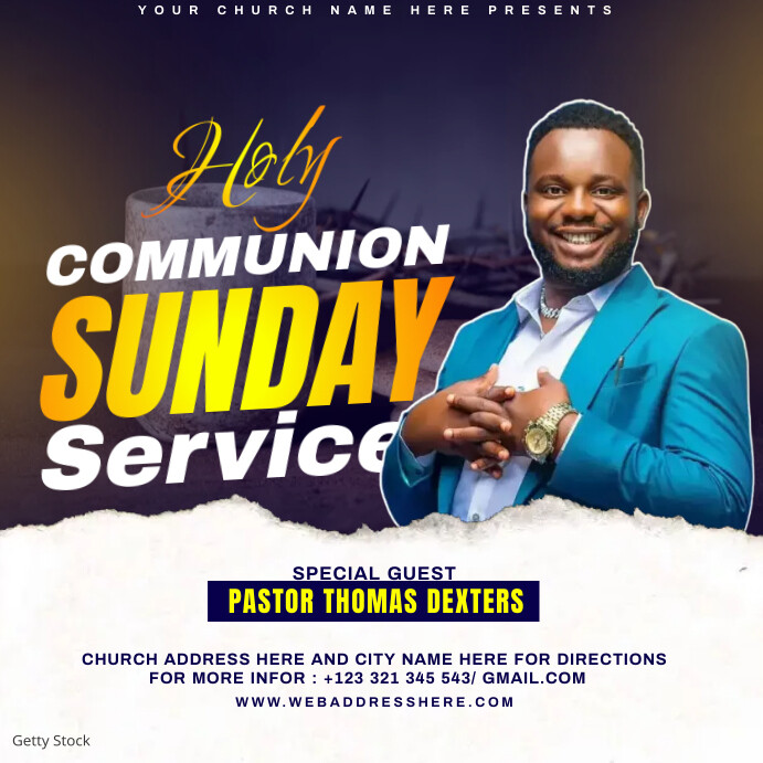 communion sunday service Template | PosterMyWall