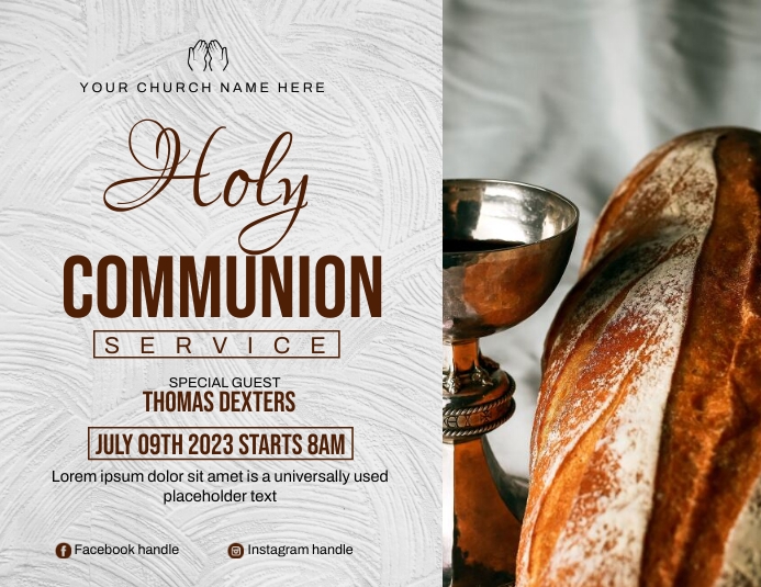 Copy of communion sunday service | PosterMyWall