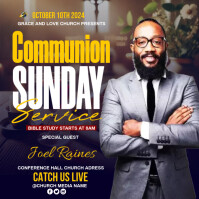 Communion Sunday service Template | PosterMyWall