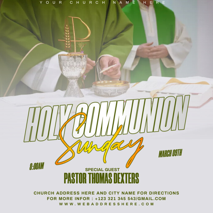 Plantilla de communion sunday service | PosterMyWall