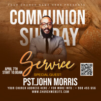 Communion Sunday Service Template | PosterMyWall