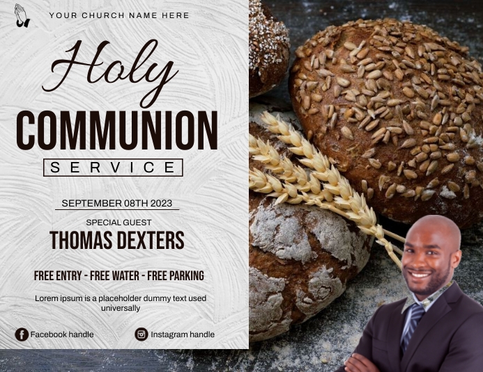communion sunday service Template | PosterMyWall