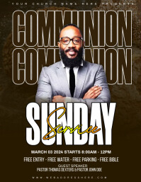 communion sunday service Template | PosterMyWall