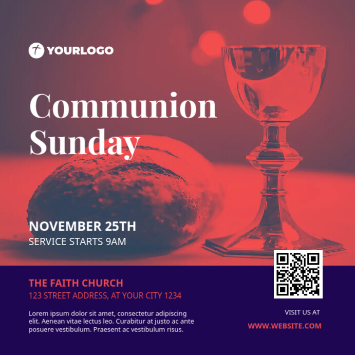 Communion Sunday Template | PosterMyWall
