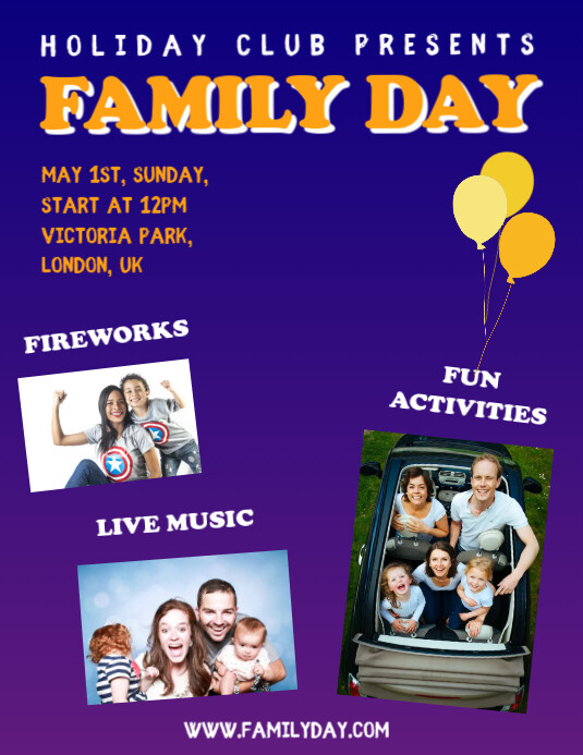Community and Family Day Event Flyer Template PosterMyWall