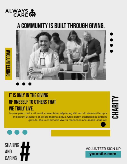 Community Charity Ads Template | PosterMyWall