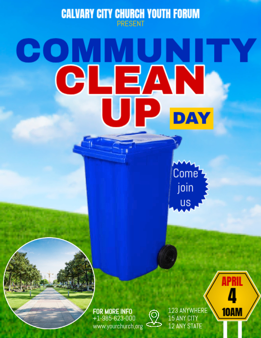 Plantilla de Community Clean Up Day Flyer | PosterMyWall