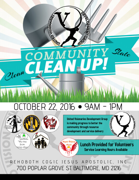 Group Clean Up Sign community clean up Template | PosterMyWall