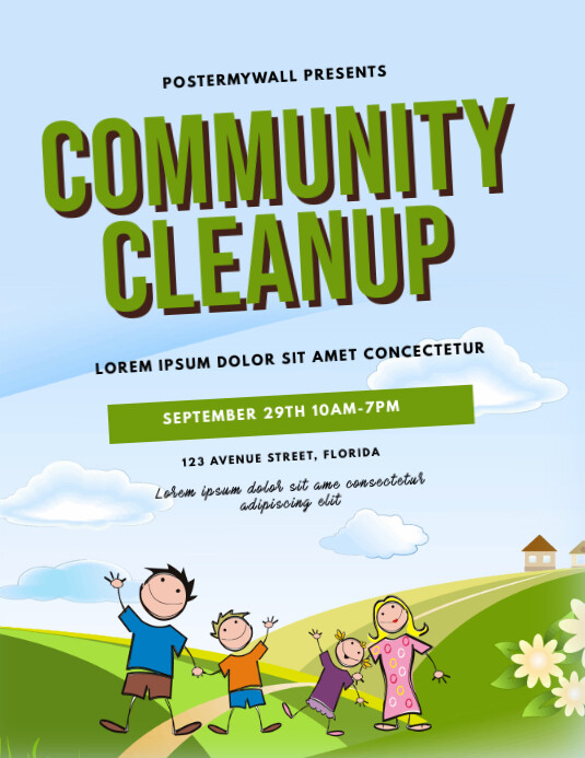 Community Cleanup Event Flyer Template PosterMyWall community-cleanup-event-flyer-template-postermywall