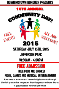 Community Fun Day Sign COMMUNITY DAY Template | PosterMyWall