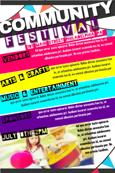 Community Rally Posters Community Festival Template | PosterMyWall