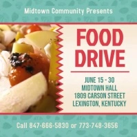 Community Food Drive Video Template Square (1:1)