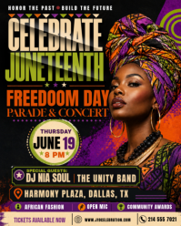 Black Juneteenth Celebration Instagram Portrait Template