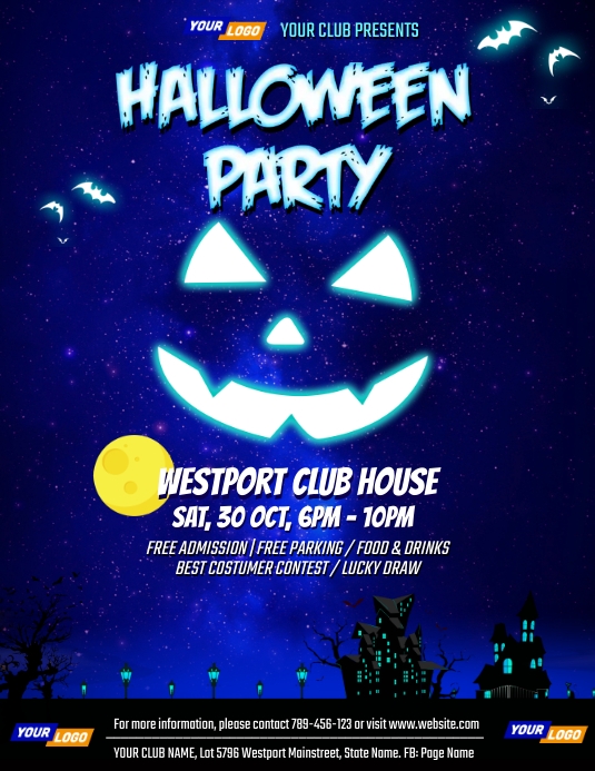 Community Halloween Party Flyer Design Template  PosterMyWall