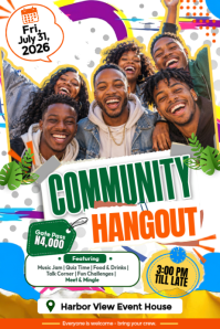 Branco Community Hangout Plakat Template