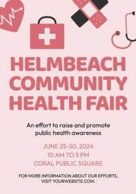Community Health Fair A4 template