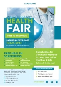 Community Health Fair Flyer A4 template