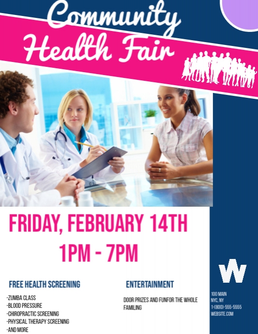 Community Health Fair Template Postermywall