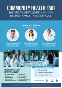 Community Health Fair Flyer Template A4