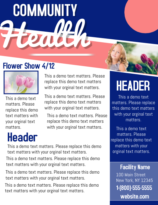 Copy of Community Health Newsletter PosterMyWall