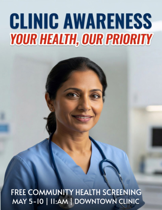 Plantilla de Community Health Screening | PosterMyWall