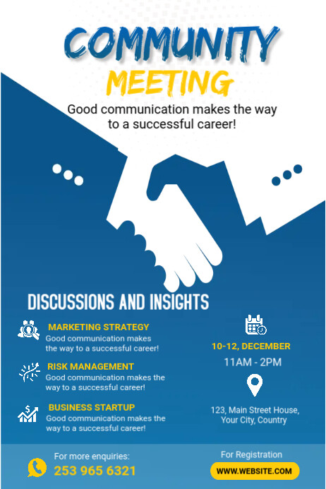Community Updates Banner Community Meeting Banner 4X 6 Template | PosterMyWall