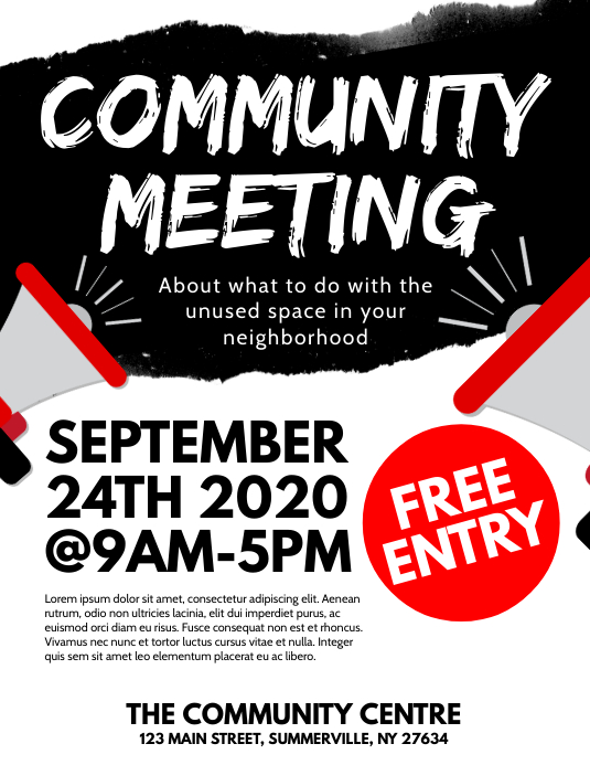 Modèle Community Meeting Flyer PosterMyWall