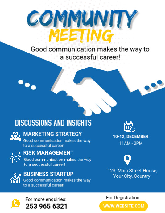 Community Meeting Flyer Template PosterMyWall