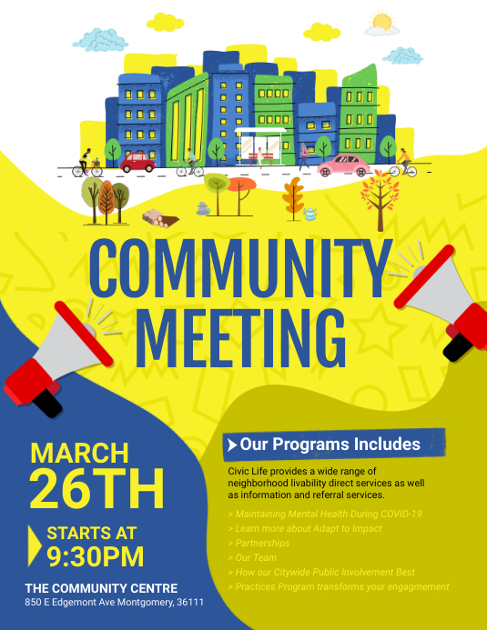 Community Meeting Flyer Template PosterMyWall