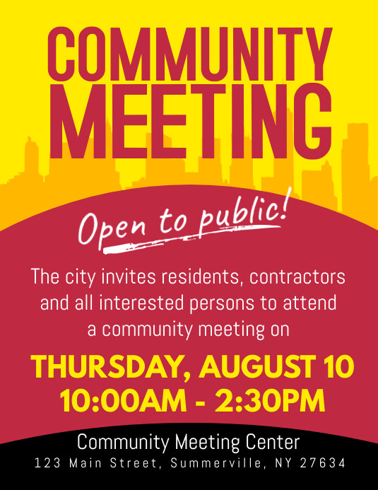 Community Meeting Flyer Template PosterMyWall