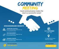 Blue Meeting Community Day Template Large Rectangle