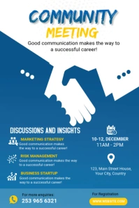 Community Meeting Pinterest Graphic template