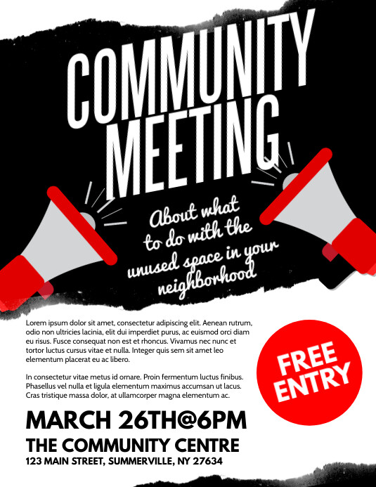 Community Partner Flyer Community Meeting Flyer Template | PosterMyWall