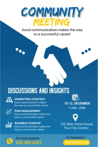 Community Meeting Tumblr Graphic template