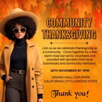 Community thanksgiving invitation template Instagram Post