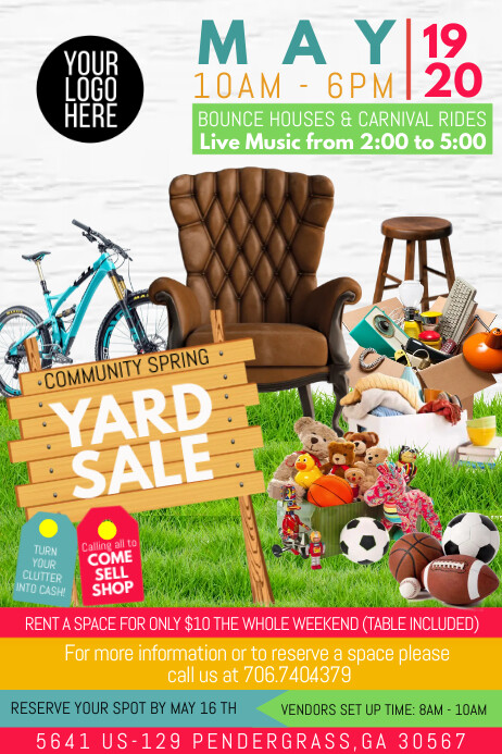 COMMUNITY YARD SALE Template PosterMyWall COMMUNITY YARD SALE Template PosterMyWall