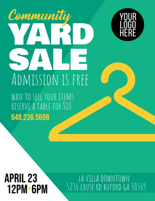 Community Yard Sale Template PosterMyWall Community Yard Sale Template PosterMyWall