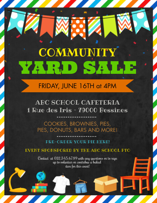 Community Yard Sale Flyer Template PosterMyWall Community Yard Sale Flyer Template PosterMyWall