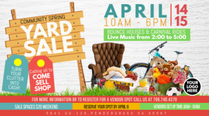 Community YARD SALE Digitalt display (16:9) template