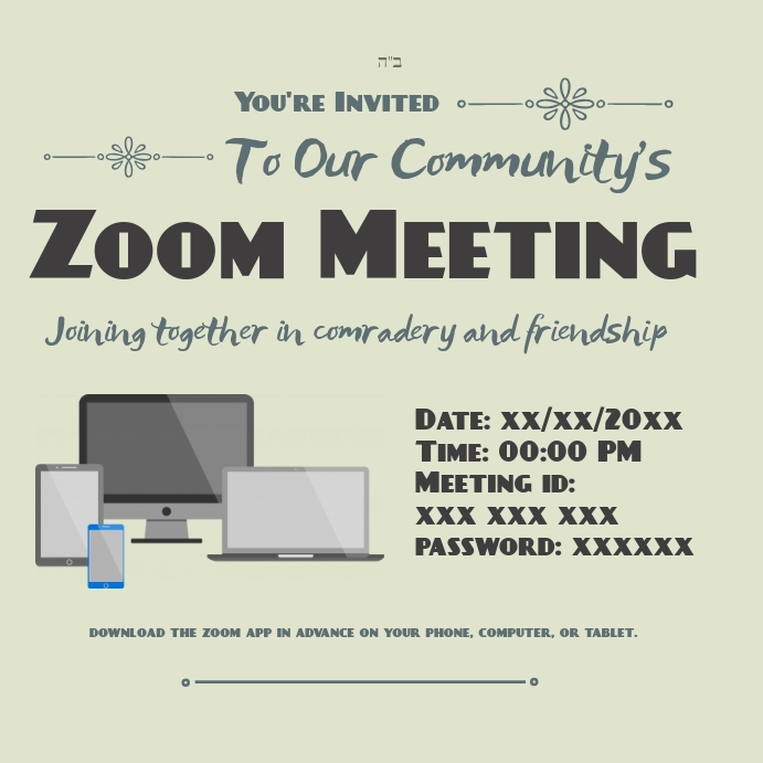 Community Zoom Meeting Template PosterMyWall