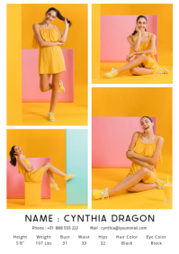 Comp Card A4 template