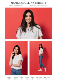 Comp Card A4 template