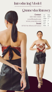 comp card Instagram Story template