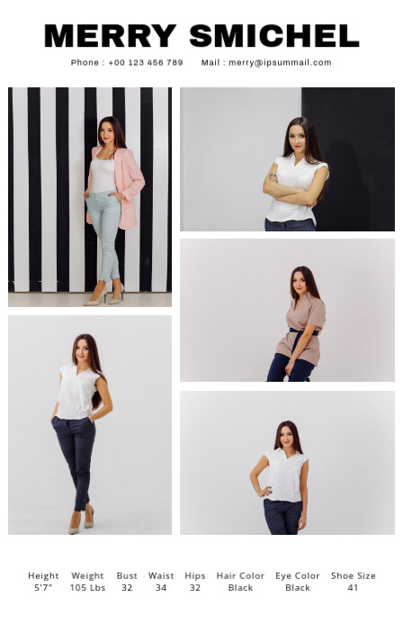 comp card Template | PosterMyWall