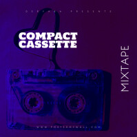Compact Cassette Cd Cover Template Postermywall
