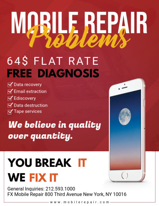 Compact Mobile Repair And Computer Repair Flyer Template Postermywall